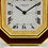 Thumbnail: Cartier Ceinture Burgundy enamel travel alarm desk clock with box