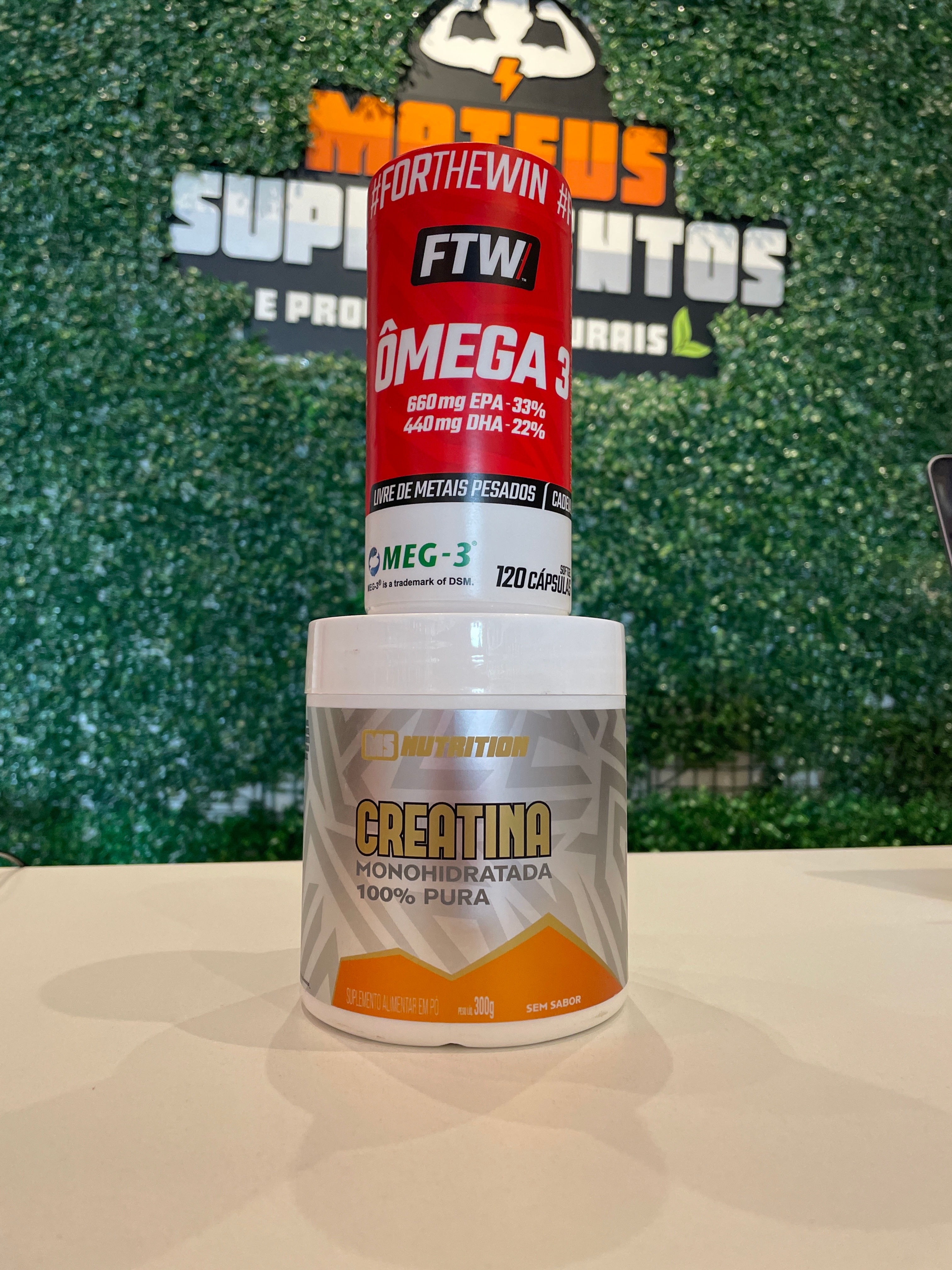 ÔMEGA 3 FTW + CREATINA 300g MS 