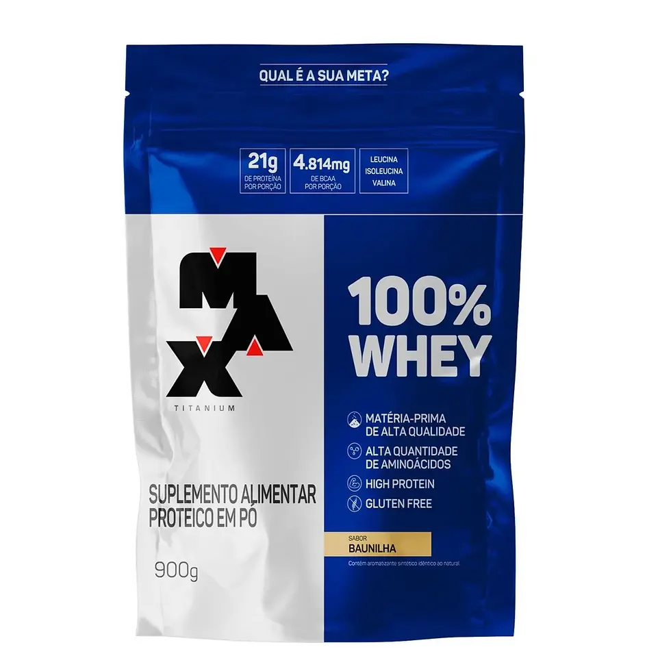 Miniatura: WHEY 100% 900G - MAX TITANIUM