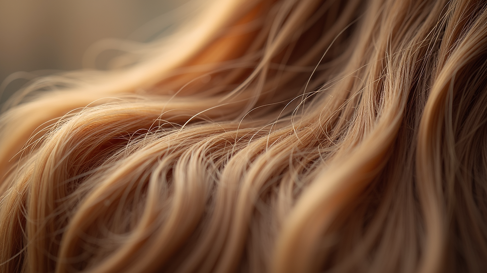 Close-up view of hair strands showing subtle variations in color