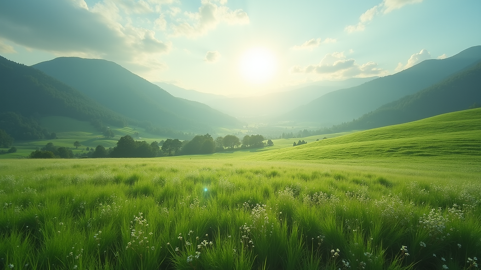 High angle view of a peaceful landscape symbolizing hope