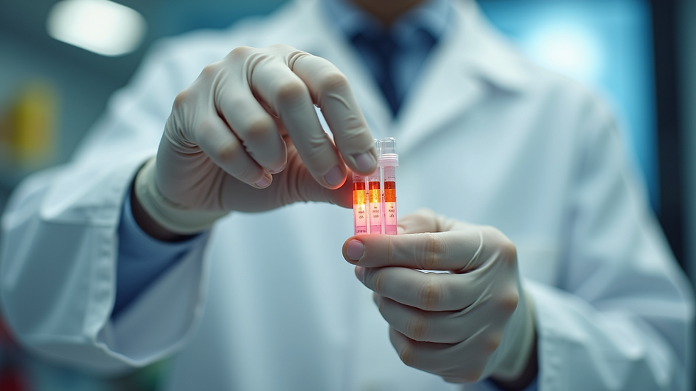 Close-up view of a 5-panel drug test kit