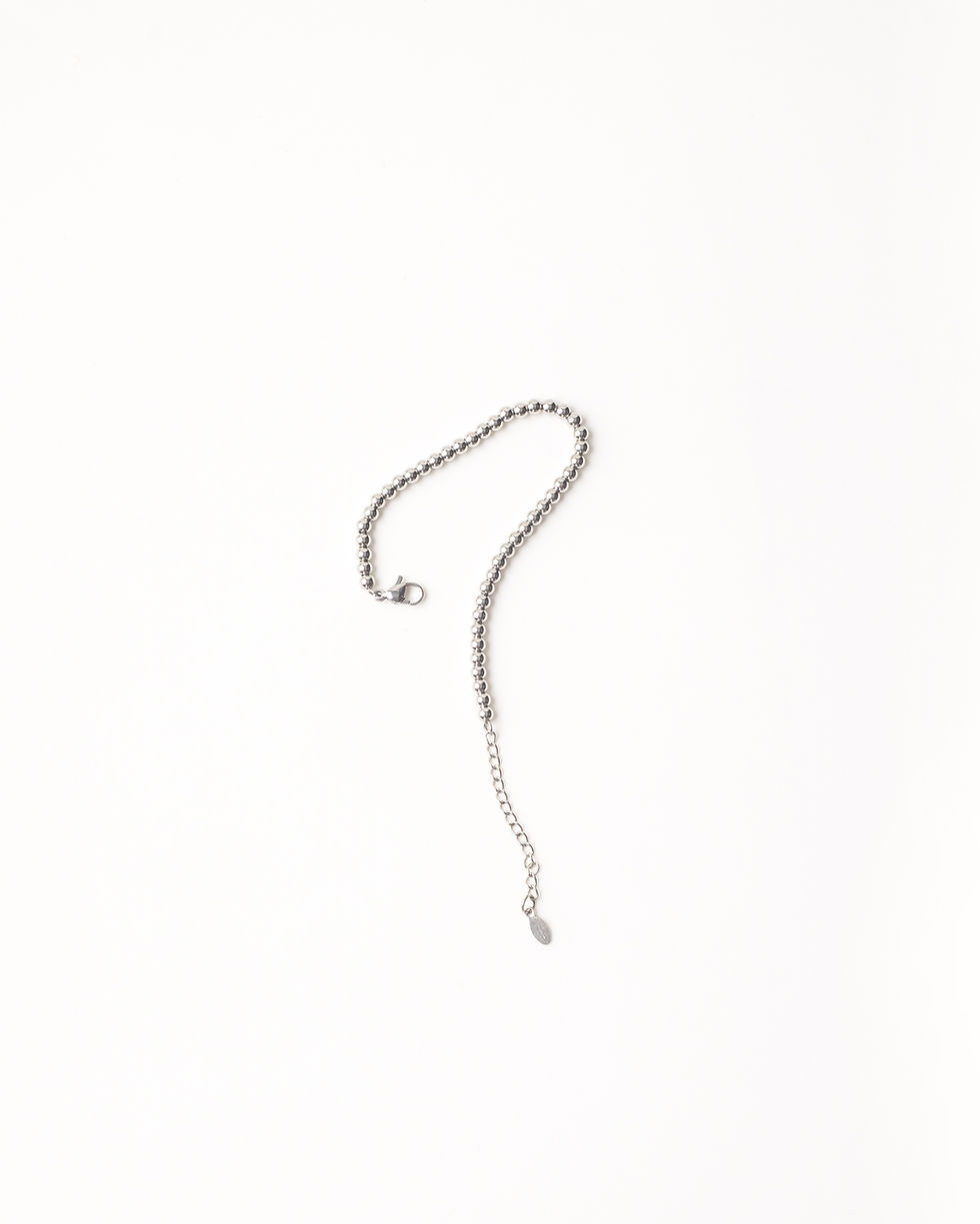 Thumbnail: METAL BEADS BRACELET IN SILVER TONE