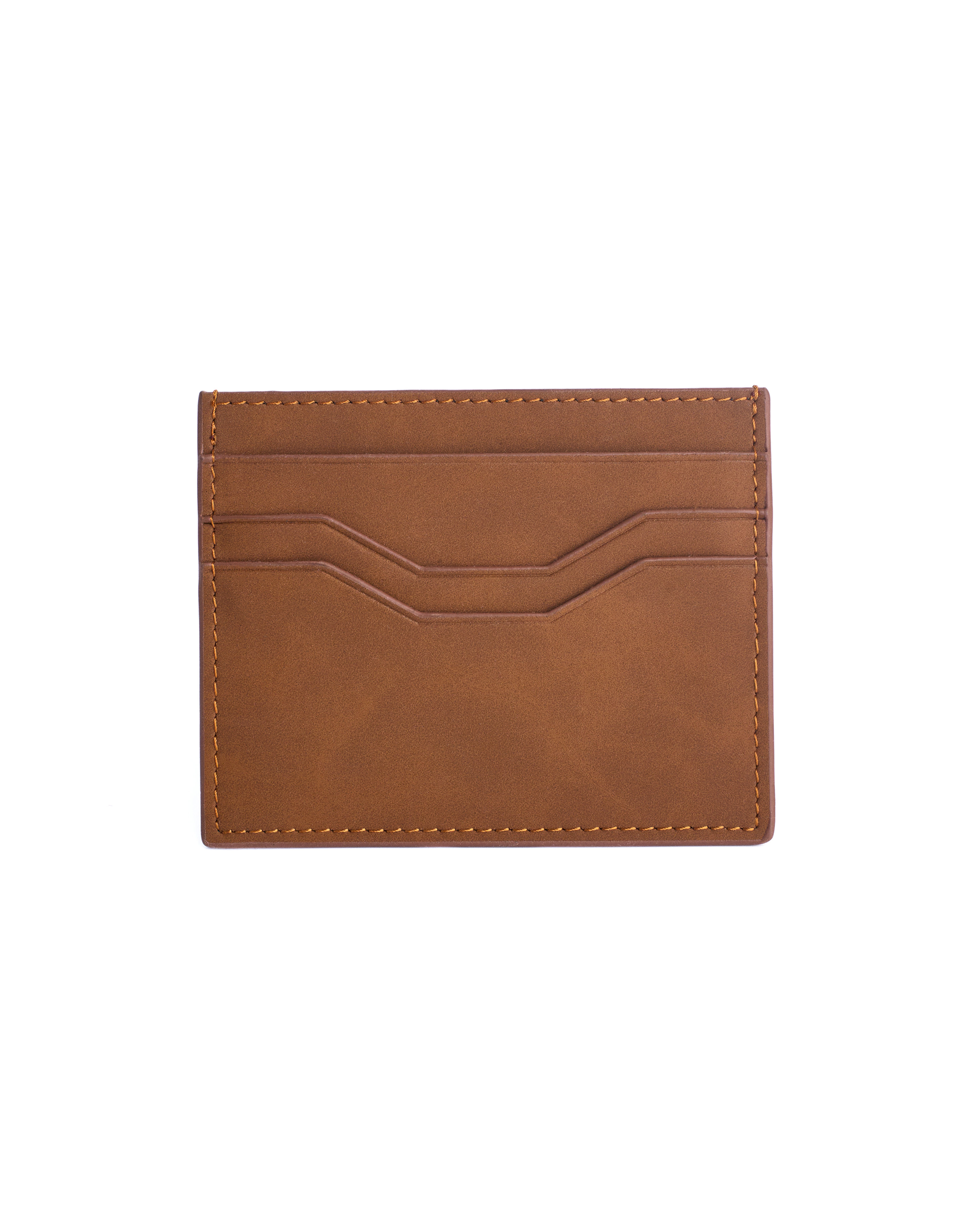 LEATHER CARD HOLDER IN BROWN