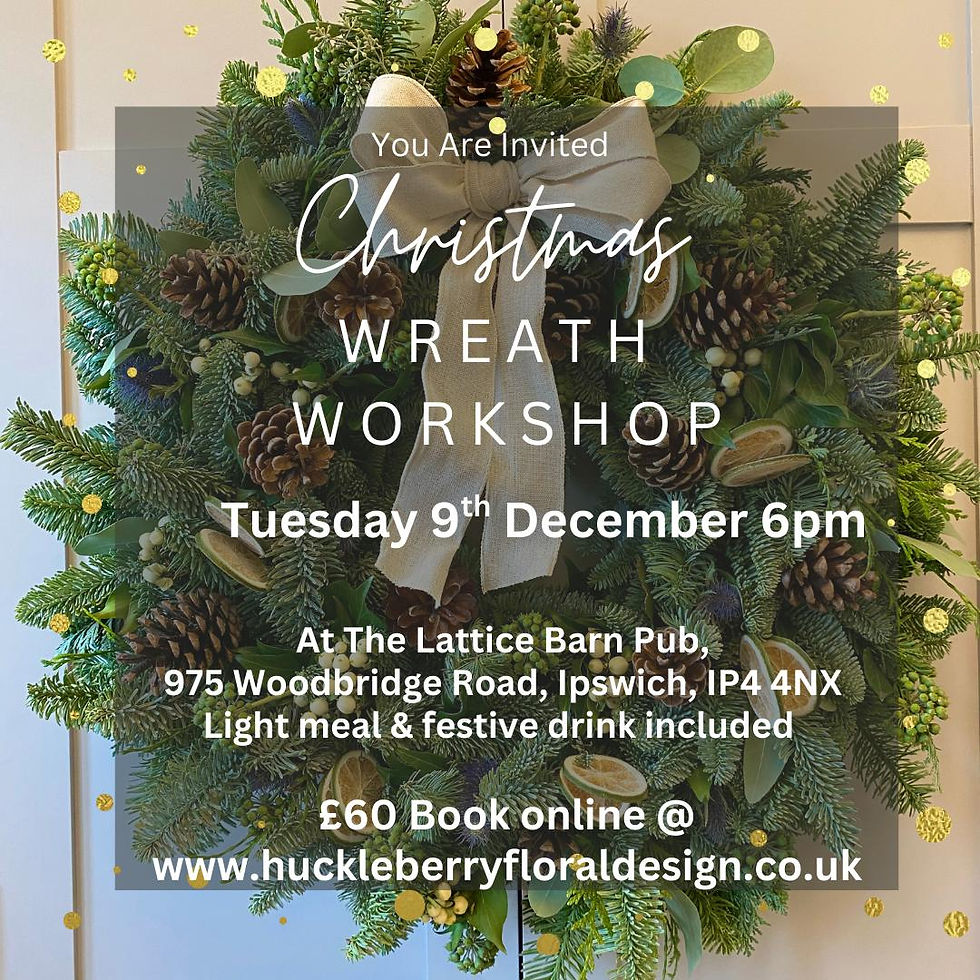 Christmas Wreath Workshop, The Lattice Barn Pub, Ipswich