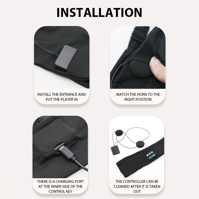 Thumbnail: Yoga Hairbands Wireless Bluetooth Headphones Soft Elastic Sports Headbands Sleep