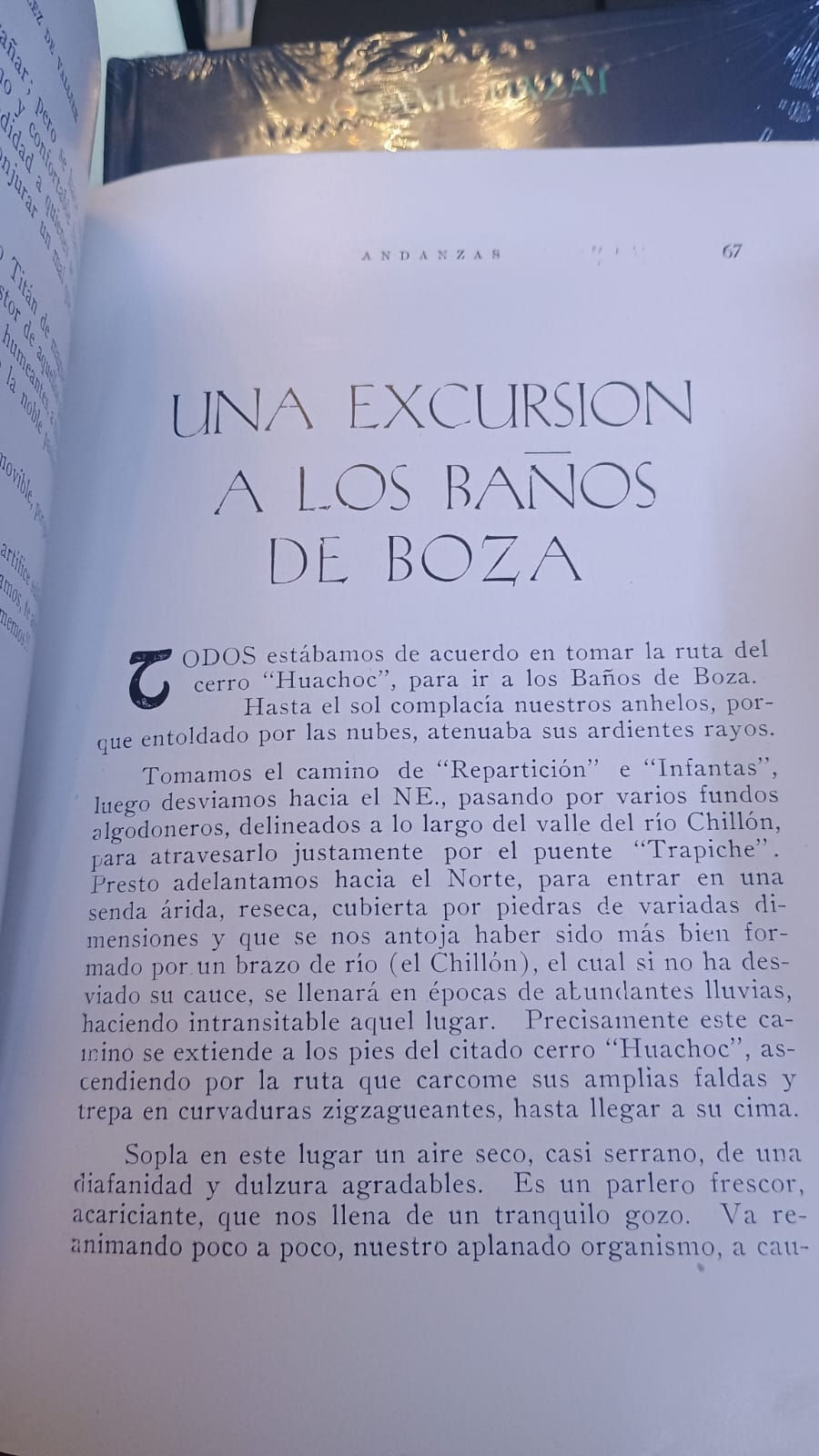 Miniatura: Andanzas (recopilación de artículos que sobre viajes en el Perú, Chile y Argenti