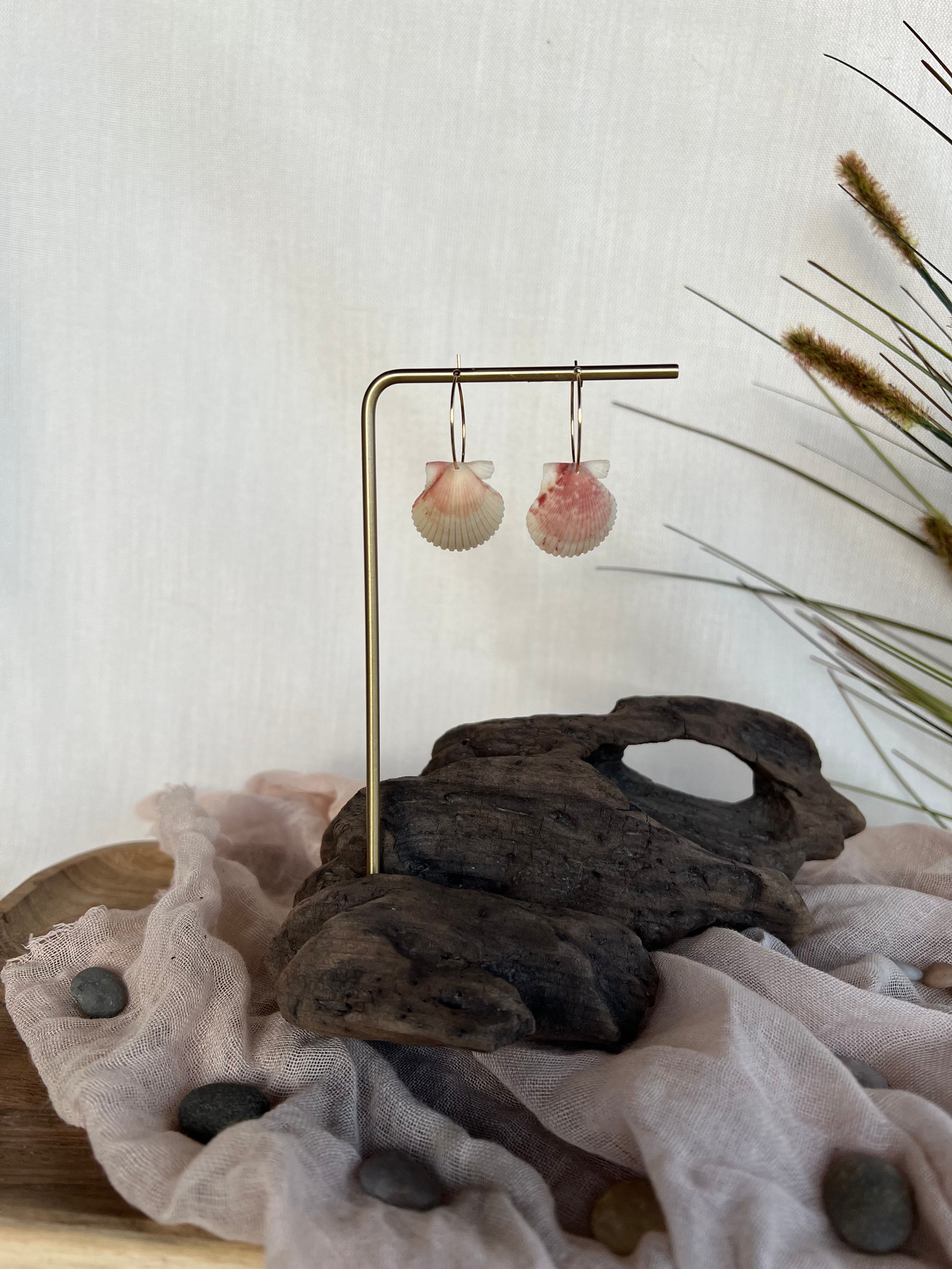 Calico Shell Earrings | Hoops