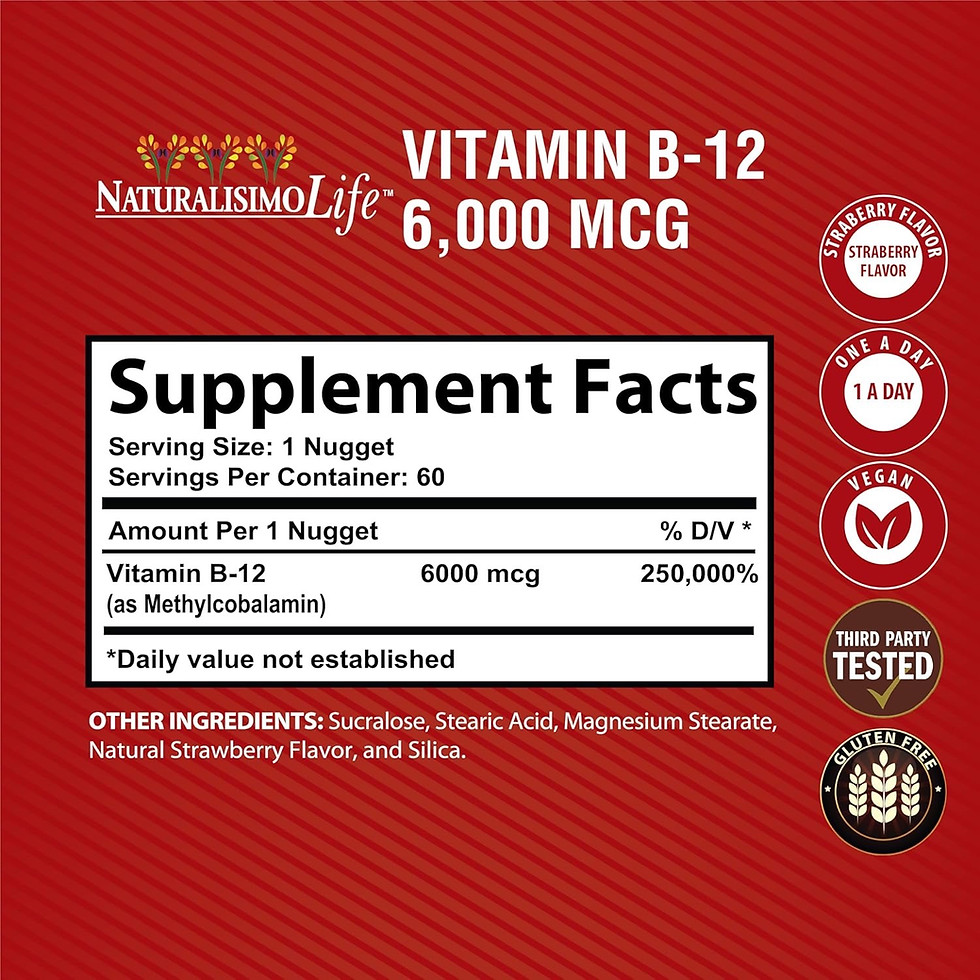 Thumbnail: NaturalisimoLife Vitamin B12 6,000 mcg per Serving
