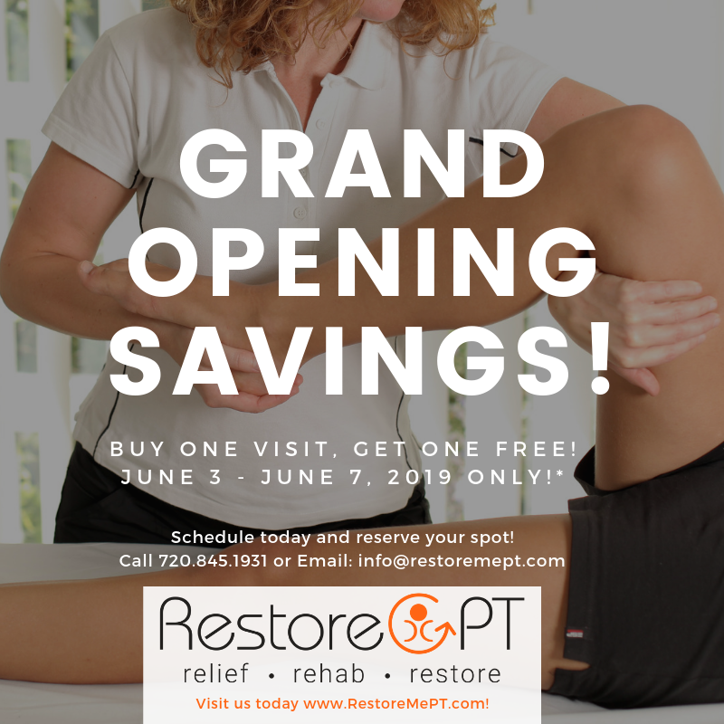 Restore PT Grand opening specials
