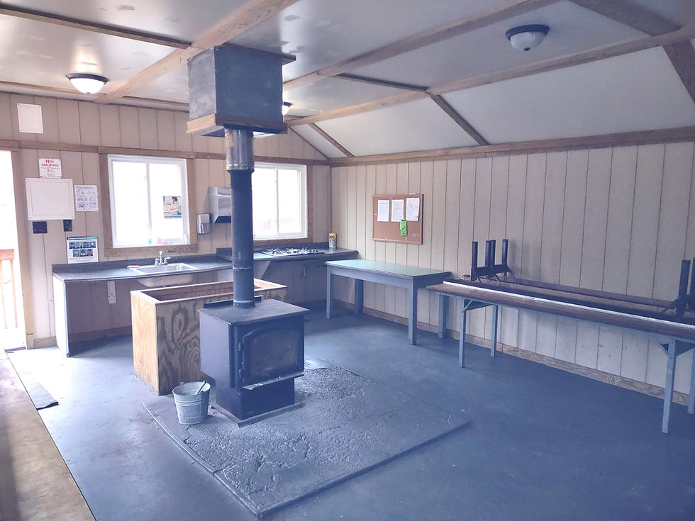 gilwell - main room with stove