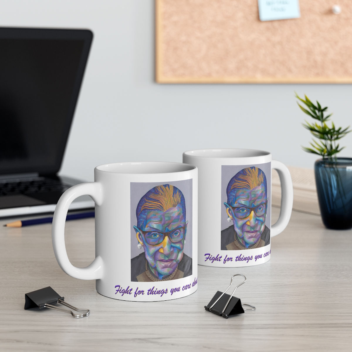 Ruth Bader Ginsburg Ceramic Coffee Mug with RBG quote