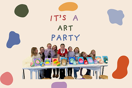 Cream Green Pink Colorful Paint Kids Birthday Party Invitation.png