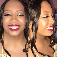 Golden, Red Lip Glam 