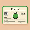 a simple membership card with an apple a