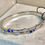 Thumbnail: Silver Blue Bubble CZ Bangle