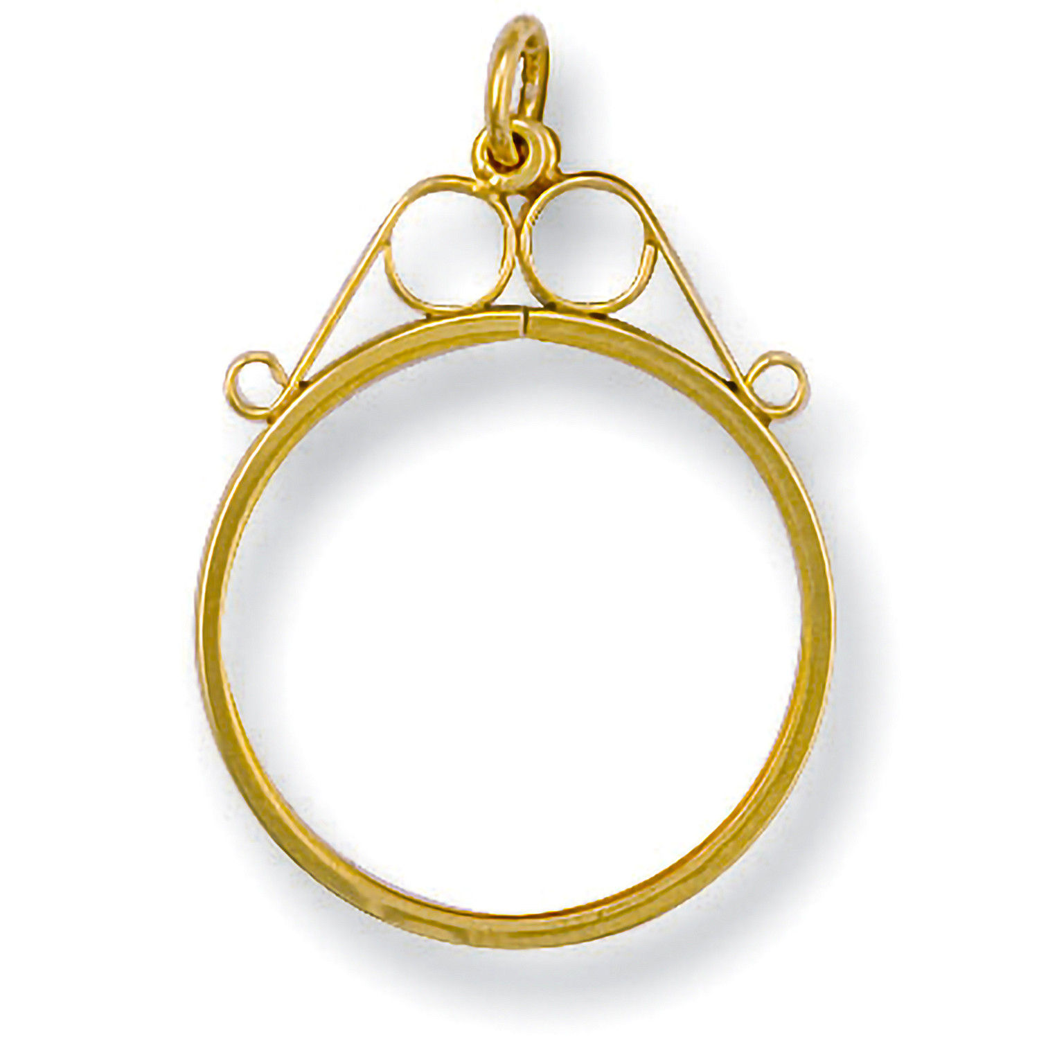 Yellow Gold Full Scroll Top Sovereign Pendant