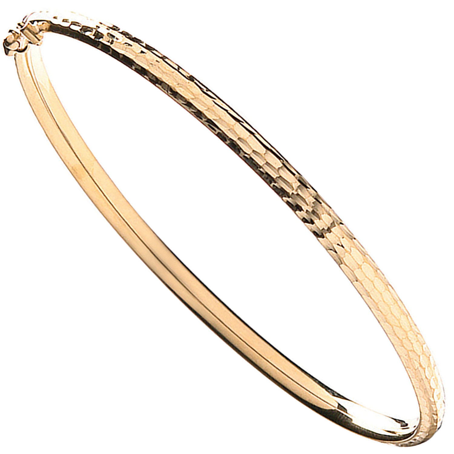 Yellow Gold D/C Fancy Bangle