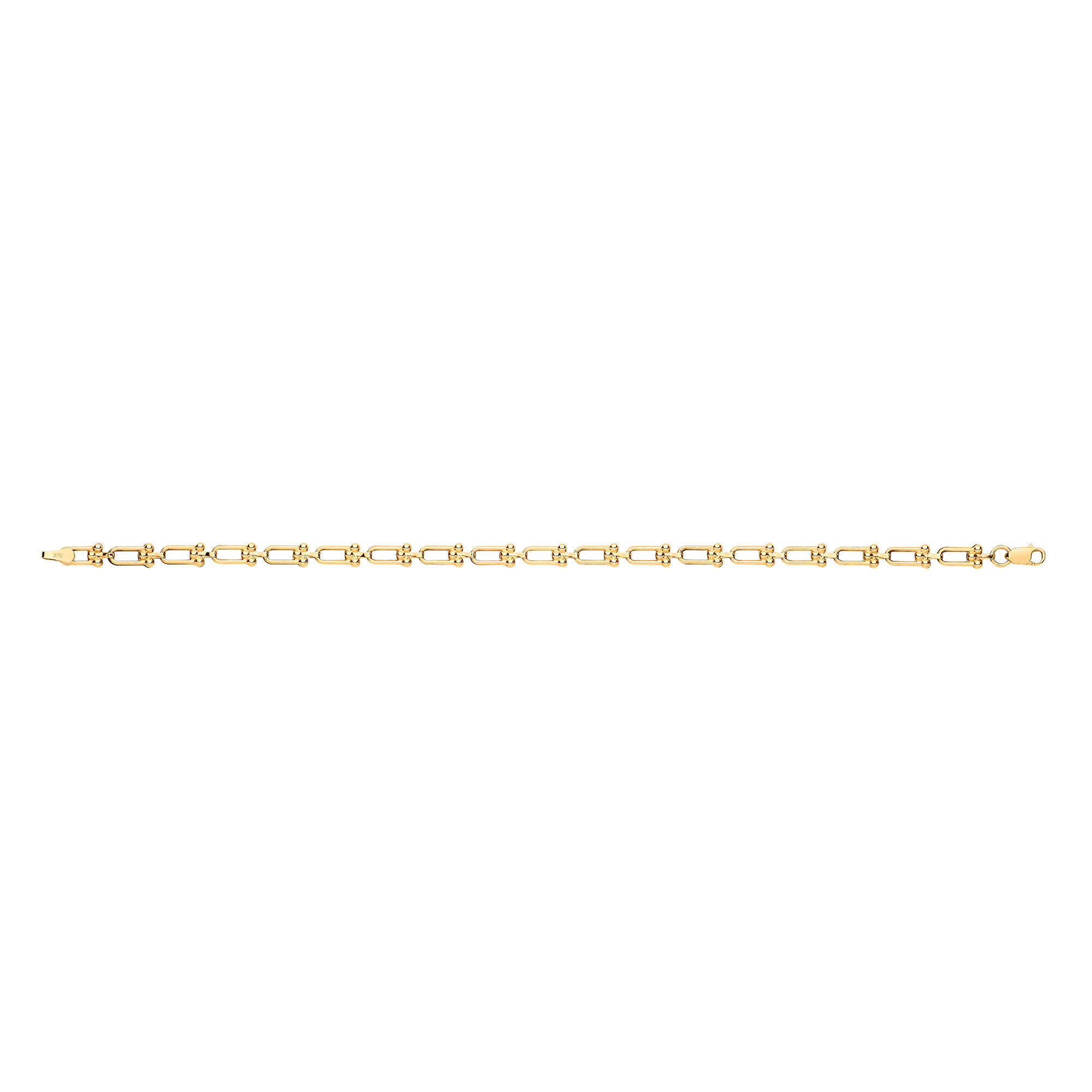 Yellow Gold Bike Lock 4.7mm Ladies Bracelet