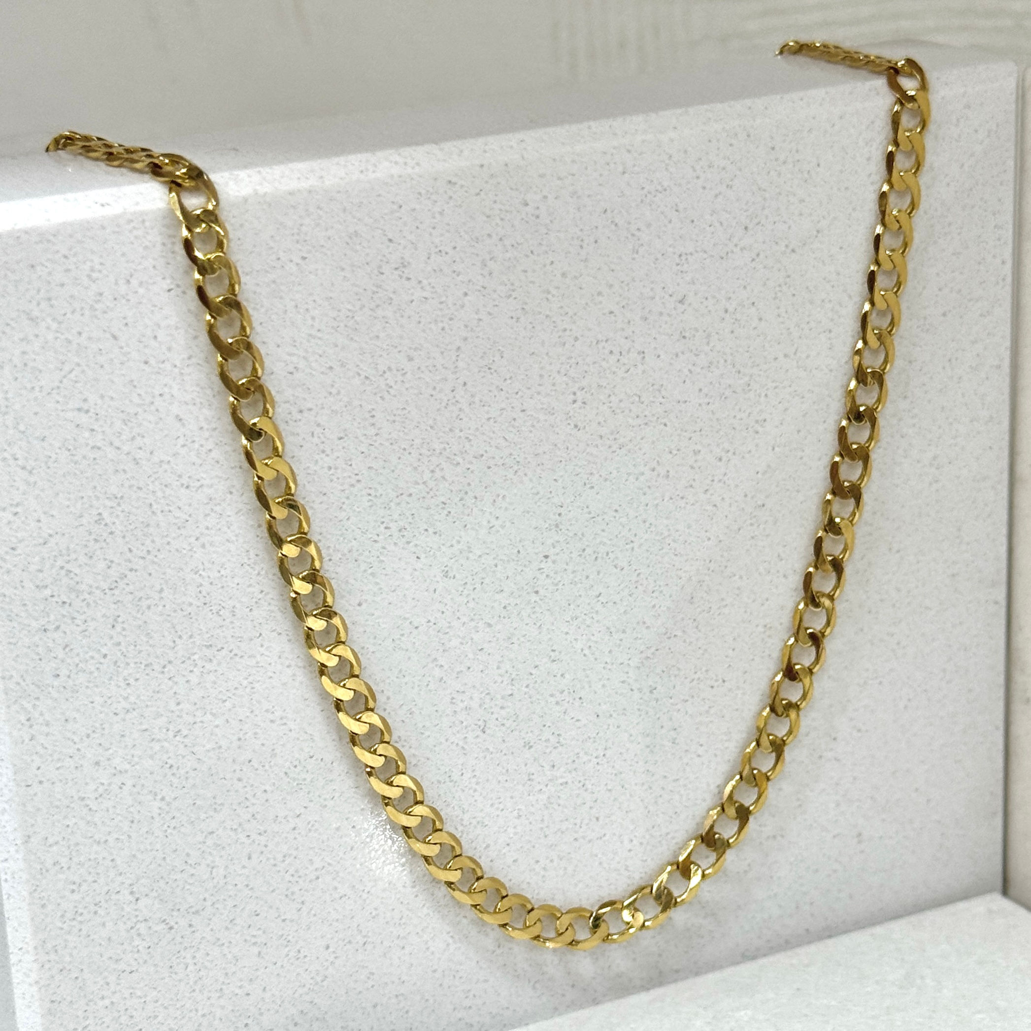 9ct Yellow Gold 4mm 20 Inch Curb Chain