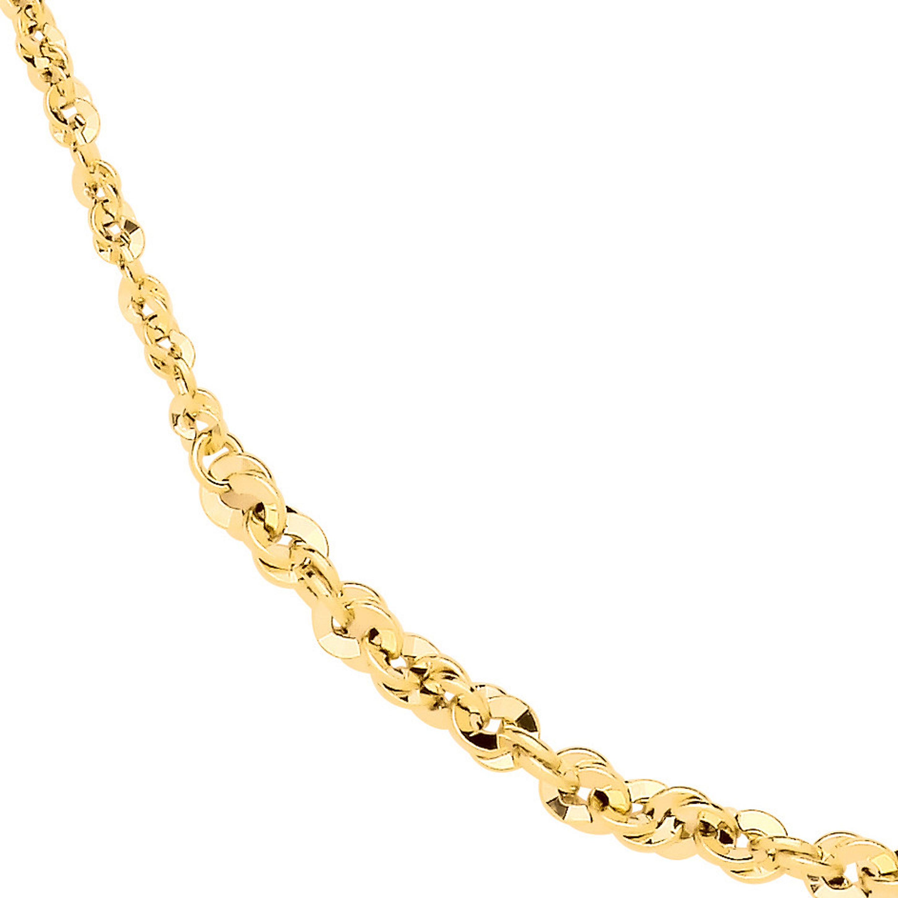 Yellow Gold Graduated Loose Rope 18" Necklace