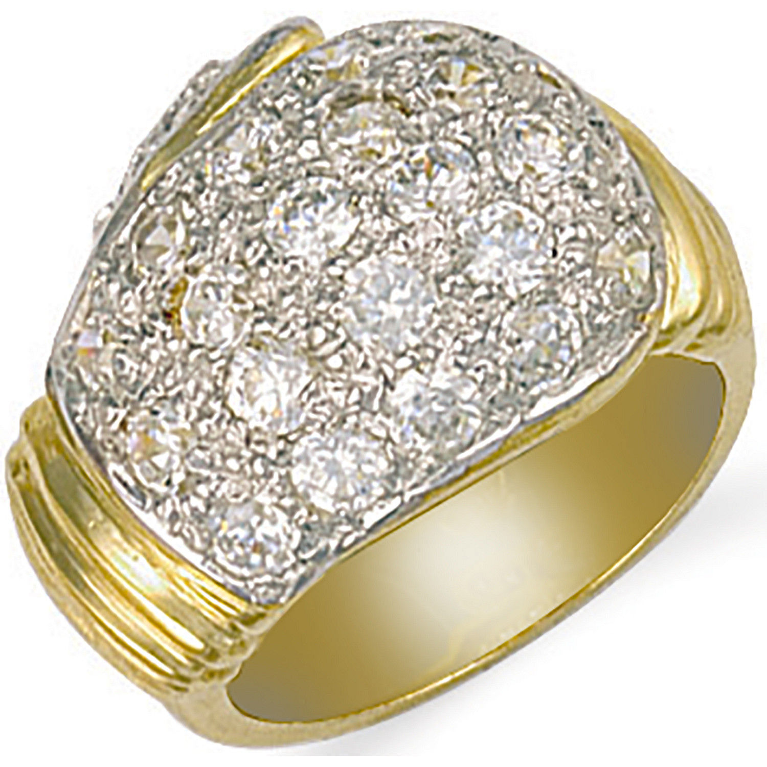 Yellow Gold Cz Boxing Glove Ring