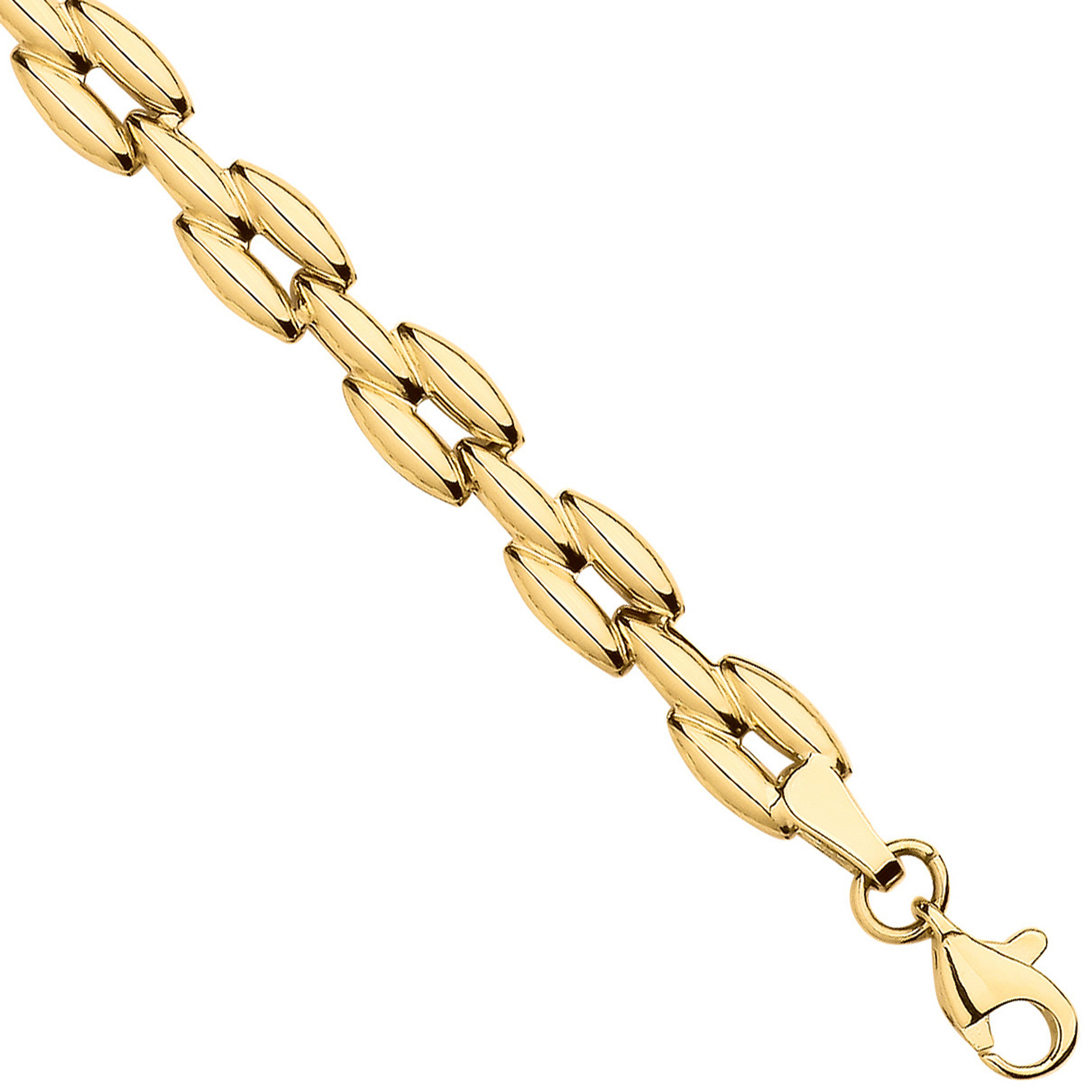 Yellow Gold Panther Link Ladies Bracelet