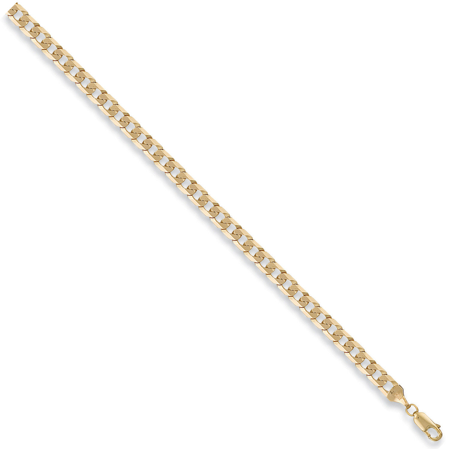 Yellow Gold 5.5mm Flat Curb Chain