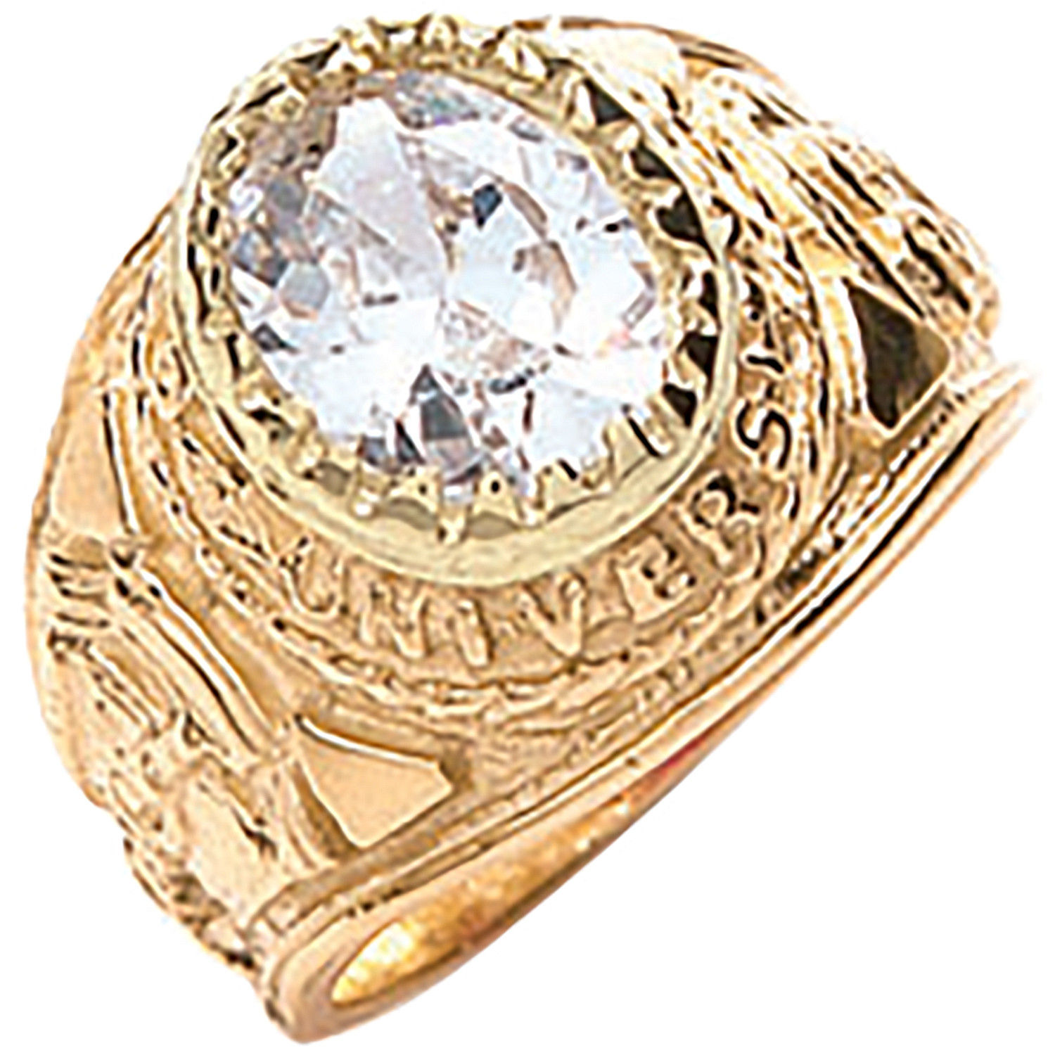 Yellow Gold Clear CZ Baby Collage Ring