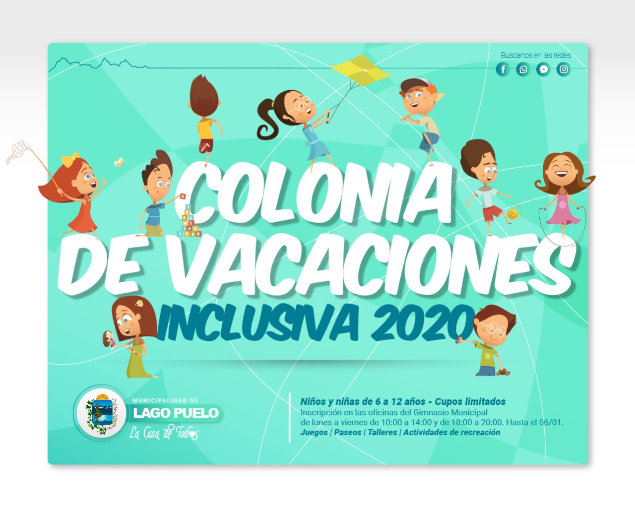 Resultado de imagen para Colonia de Vacaciones Inclusiva 2020 lago puelo