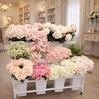 Party and Co. Event Styling decorated flower cart in Toronto