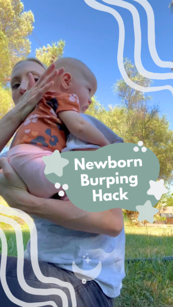 Newborn Burping Hack for When Baby Won't Burp | The Peaceful Sleeper