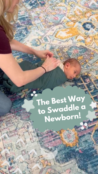 Swaddle Tutorial Instagram to help soothe a newborn | The Peaceful Sleeper