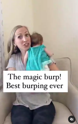 Magic Burping Position Instagram Reel |The Peaceful Sleeper