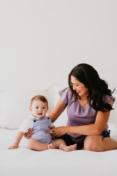 Mom and Baby Smiling | The Peaceful Sleeper