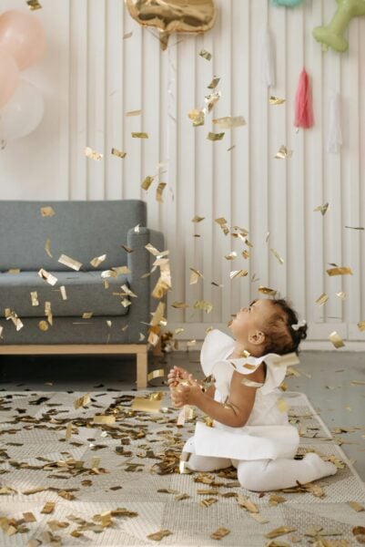 Baby and Confetti | The Peaceful Sleeper