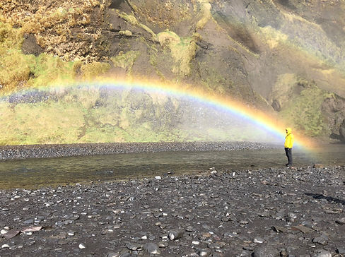 Man in a rainbow