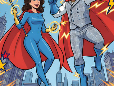 Superhero-style guest portrait from Interactive Dallas’s Southwest Airlines activation