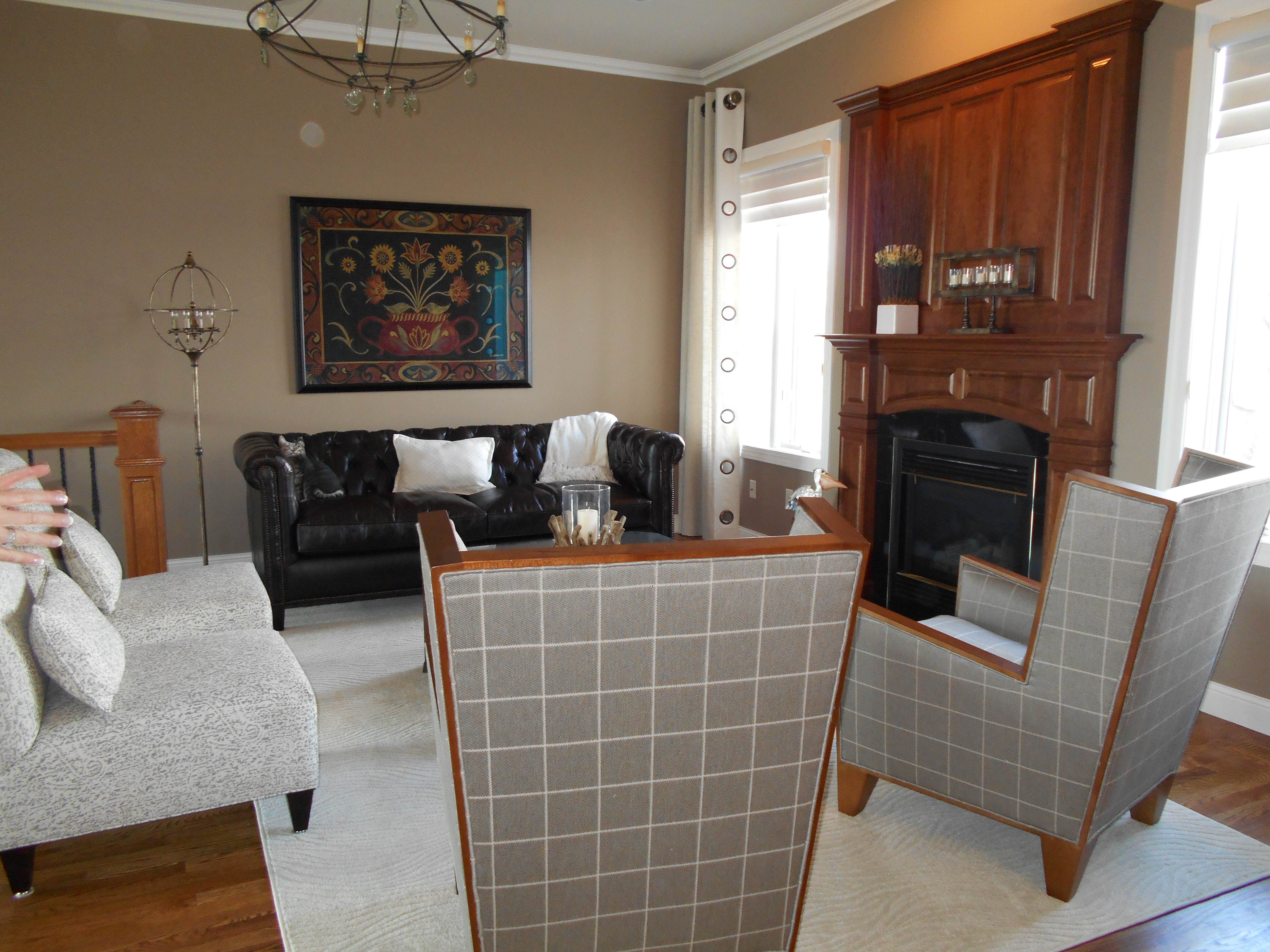 Neutral gray upholstery