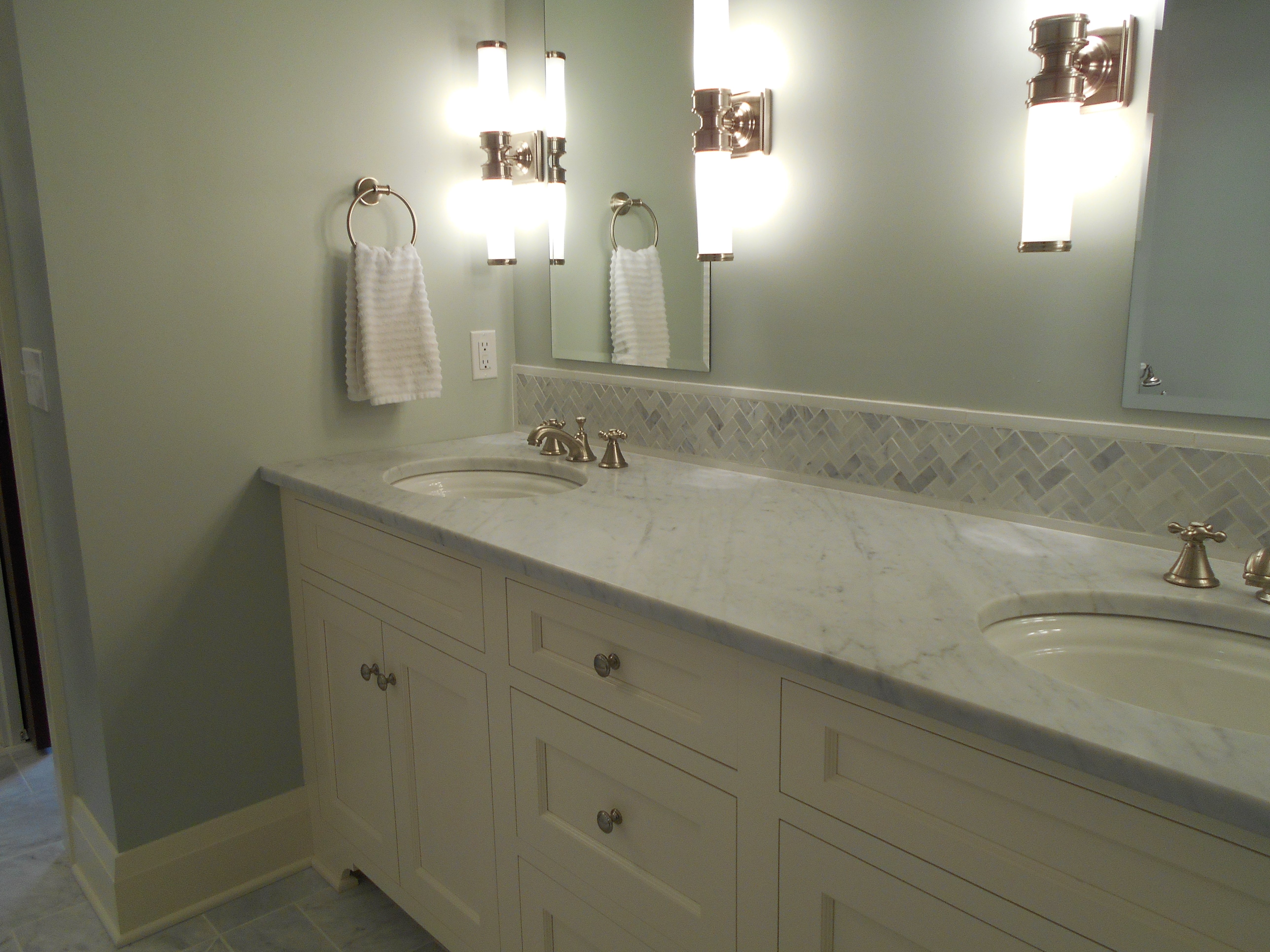 Master bath in marble