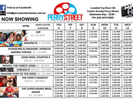 Perry Street Cinemas program April 6th to 12th