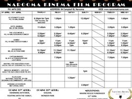 Narooma Kinema program April 4th to 10th