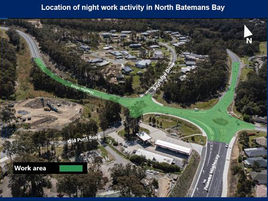 Changed traffic conditions and night work on the Princes and Kings highways at Batemans Bay