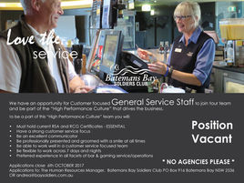 Position Vacant - General Service Staff - Closes Oct 6th