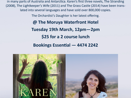 Karen Viggers Literary Lunch Mar 19th