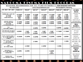 Narooma Kinema program July 19th to 25th