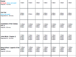 Perry Street Cinema program May 18th to 24th