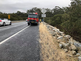 Lucky escape for river side driver