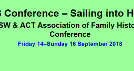 Family History Societies Annual Conference to be held in BBay Sept 14th to 16th
