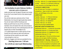 Tuross Head Country Club February 2019 Golf Calendar